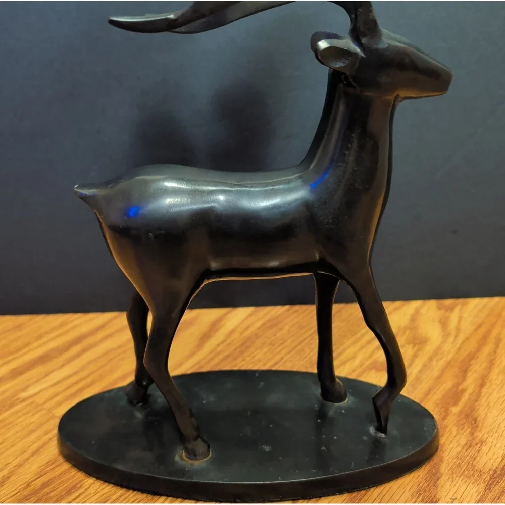 Metal Deer Reindeer Candle Holder Candelabra 6 Candle Holder